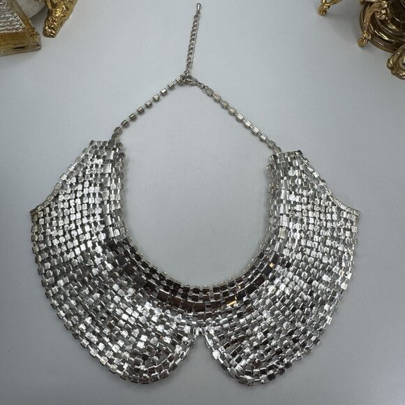 Stunning Runway Caviness Bright Rhinestone Collar Bib Necklace Choker - Picture 6 of 7